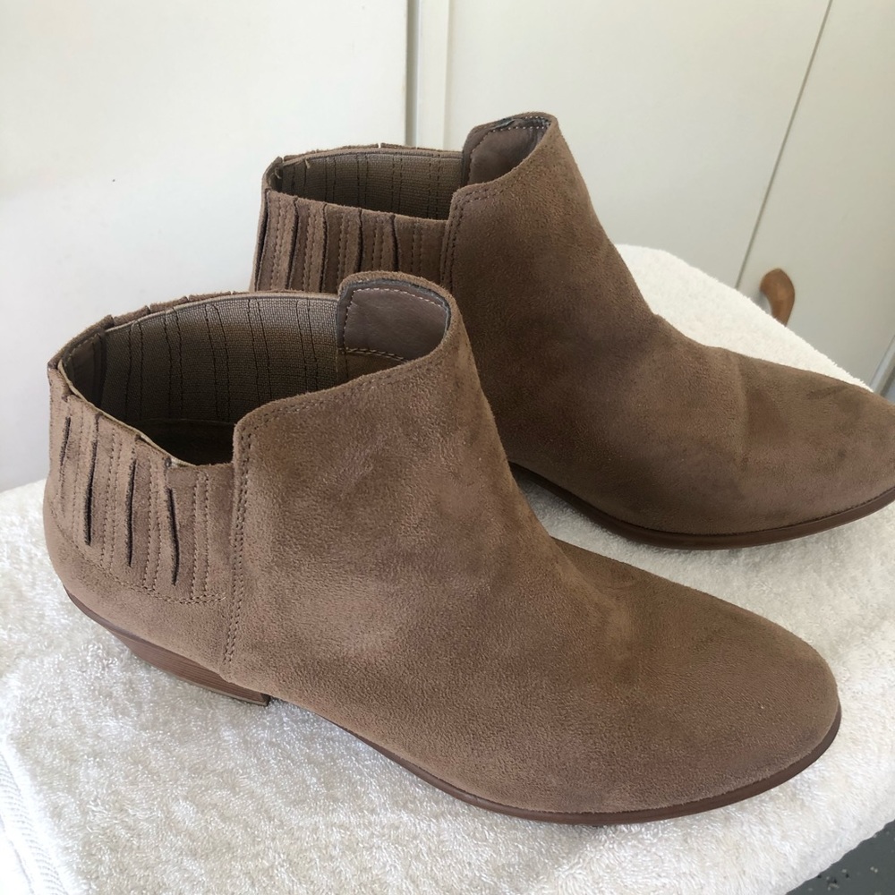 Tan Suede Booties